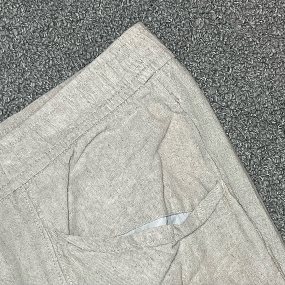 Old Navy Linen Blend Joggers Pants Mens Size XXL Beige Lightweight Drawstring - Picture 4 of 12